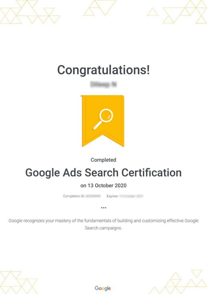 Google ads free certification