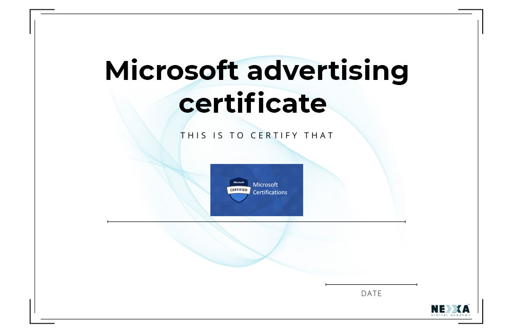 Microsoft advertising certificate