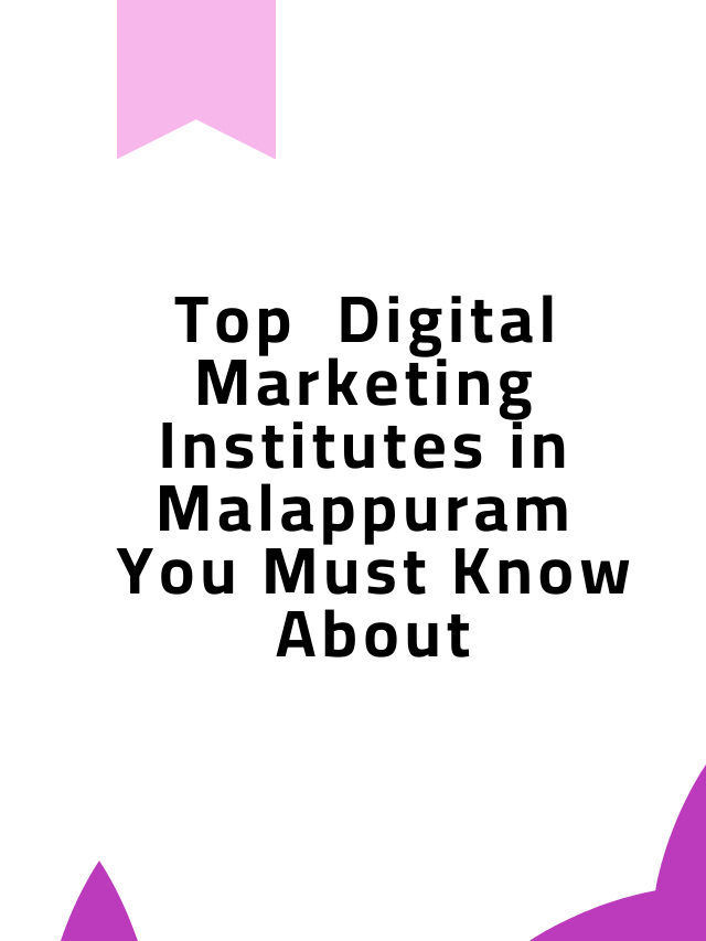 Top  Digital Marketing Institutes in Malappuram You Must Know About