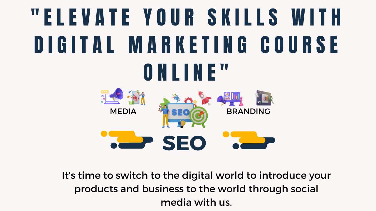 White Modern Business Digital Marketing Instagram Post digital marketing course online